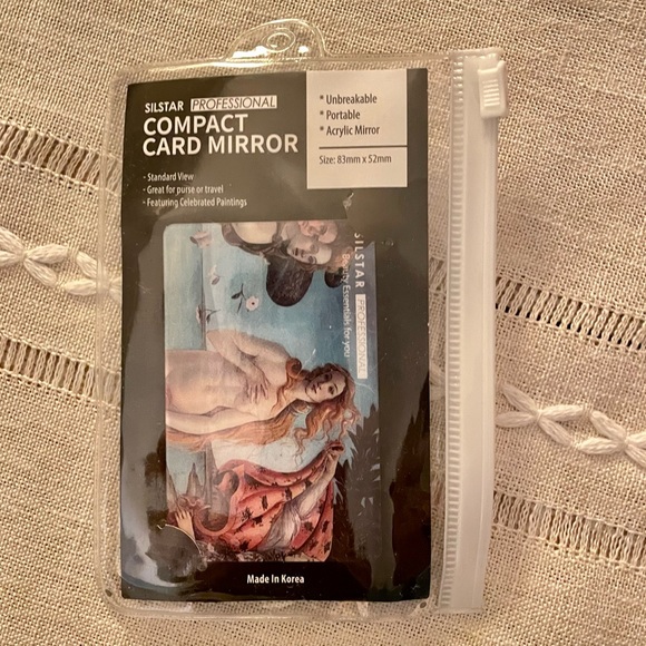 🪞Compact Makeup Mirror Card, Unbreakable~ Botticelli’s Birth of Venus🪞NWT - Picture 13 of 15